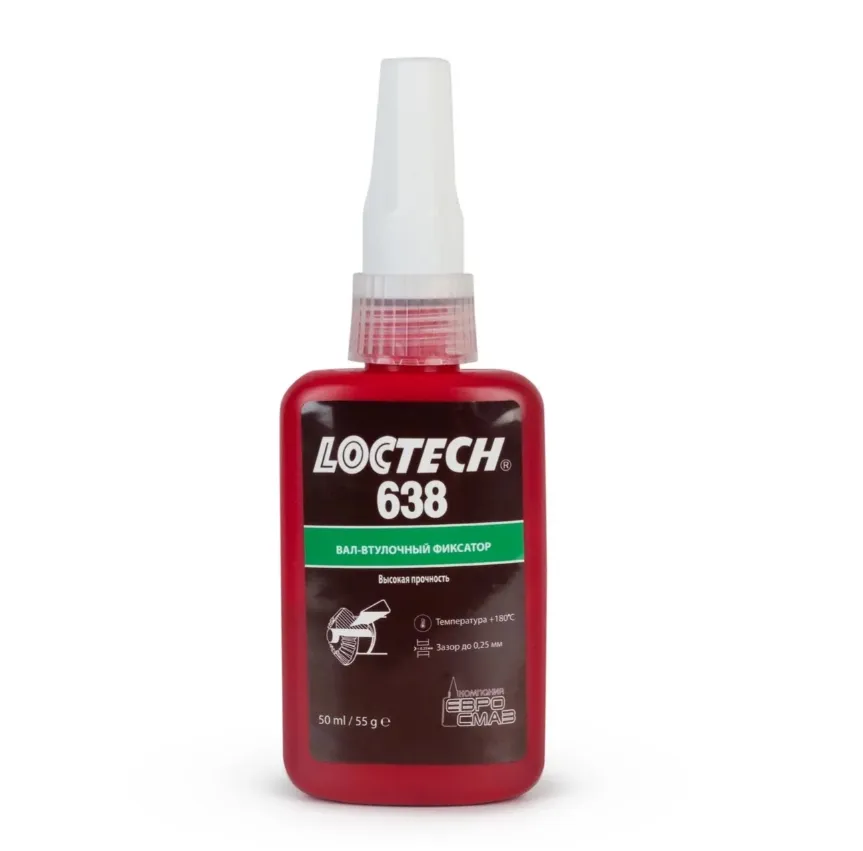 LOCTECH 638 50ML Вал-втулочный фиксатор высокой прочности LOCTECH 638 50ML Вал-втулочный фиксатор высокой прочности